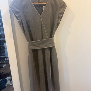 Elegant Gray wool and silk Worth Women's Dress